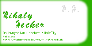 mihaly hecker business card